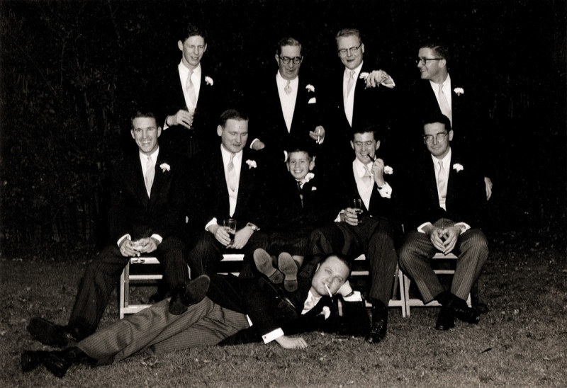 Peter and Connie Wedding taylor on ground roomate at andover an d yale. lower right tom ewing st pauls and yaleRobbin cushman. lower right 2nd rom right married girl from wake forest . died young snappy ny family.sy heard by angus. Ted white died airplane accident young jeff kimble upper left. ted wight. st louis very amusiing guy