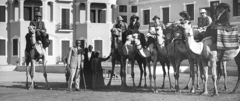 Nancy and Garnett with Group on Camels