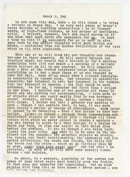 Obituary of Nancy Day