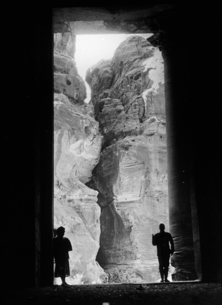 Petra - Looking back to the Siq from el-Khazneh