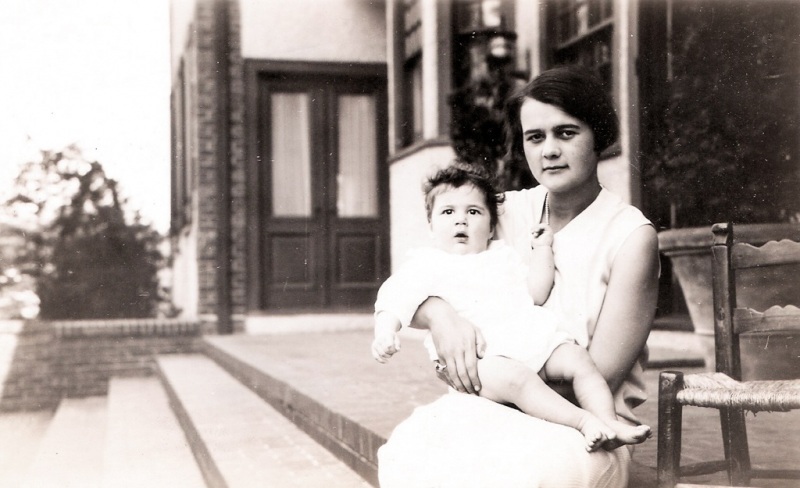 Nancy and one of the kids, probably Lee